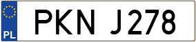 Trailer License Plate